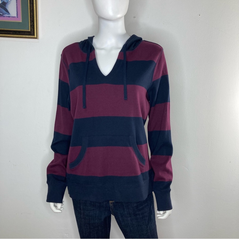 💜💙 Liz & Co Striped Hoodie – Cozy Casual Favorite ✨ 💙💜 - Picture 3 of 11